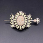 White Large Stone Cluster Tsiiyeel Hair Pin