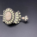 White Large Stone Cluster Tsiiyeel Hair Pin