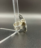 Coral Cluster Sterling Silver Ring