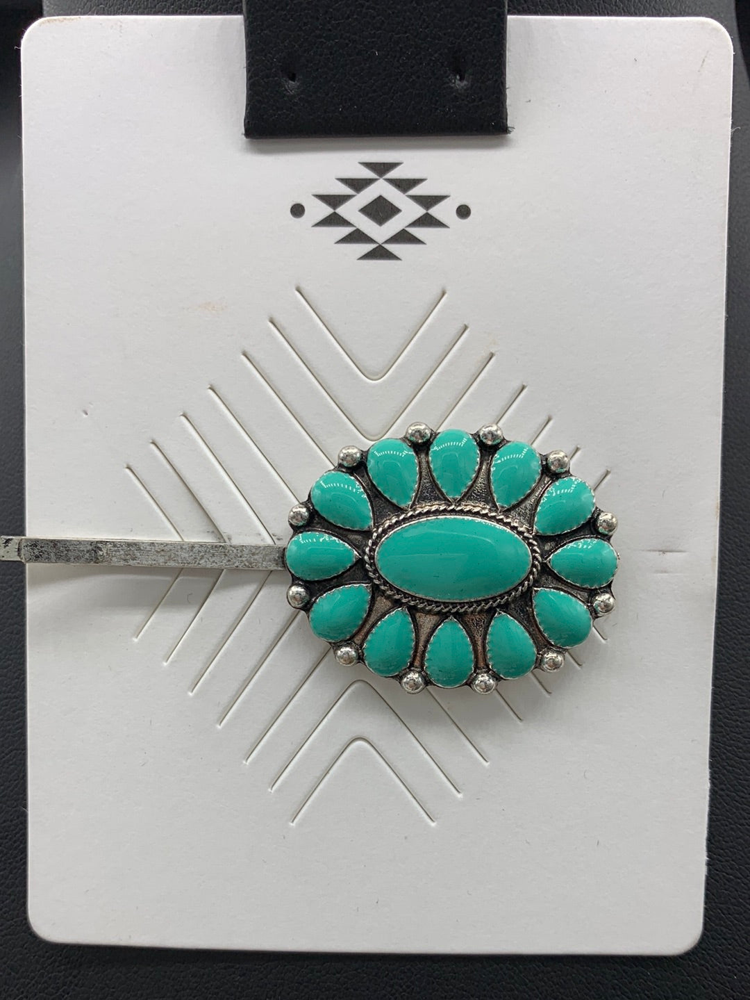 #790H Turquoise Cluster Inspired Hair Pin