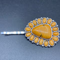 Yellow Stone Cluster Hair Pin