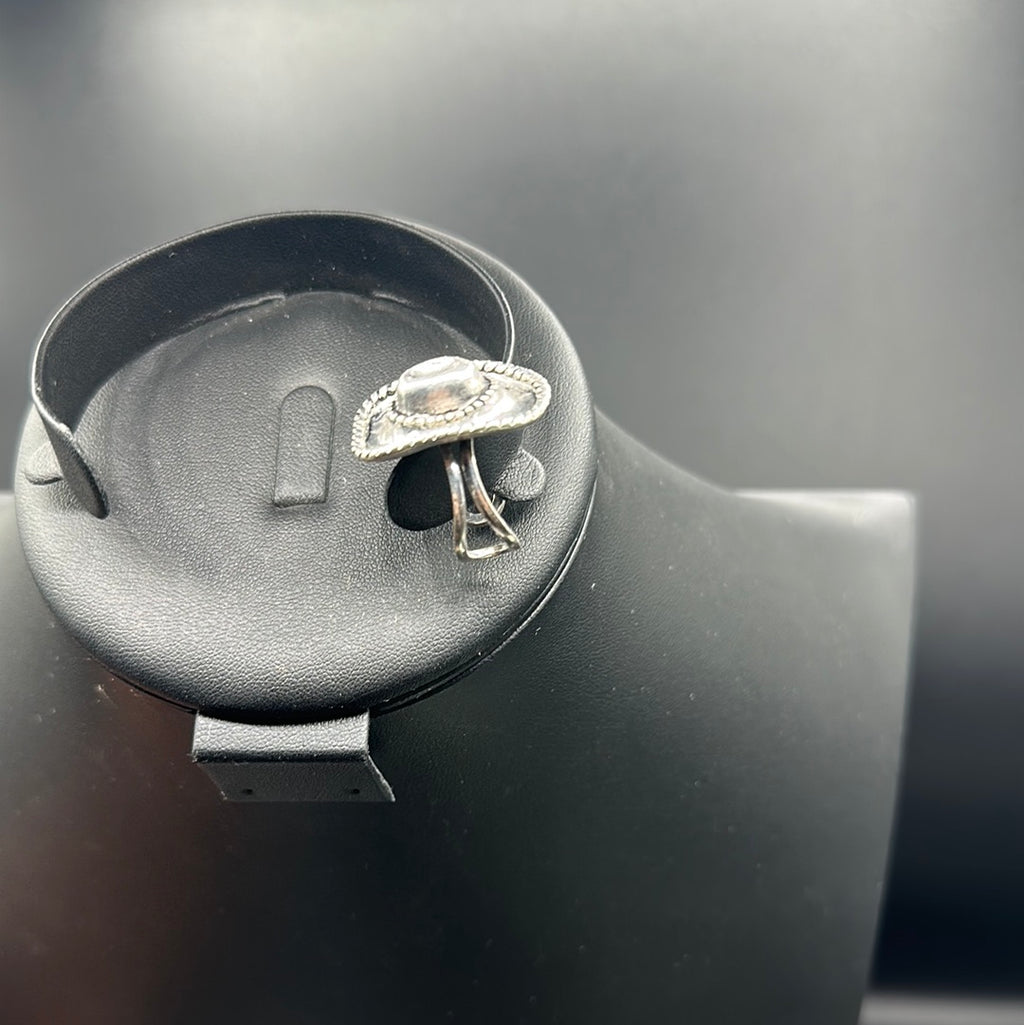 Silver Inspired Hat Cuff Ring