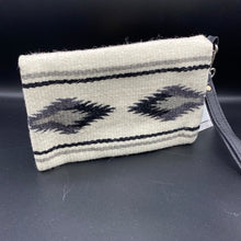 Load image into Gallery viewer, CW4 White/Grey Southwestern Clutch Wristlet
