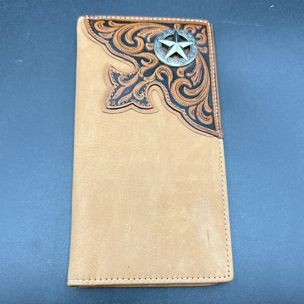 Montana West Brown Star Concho Wallet