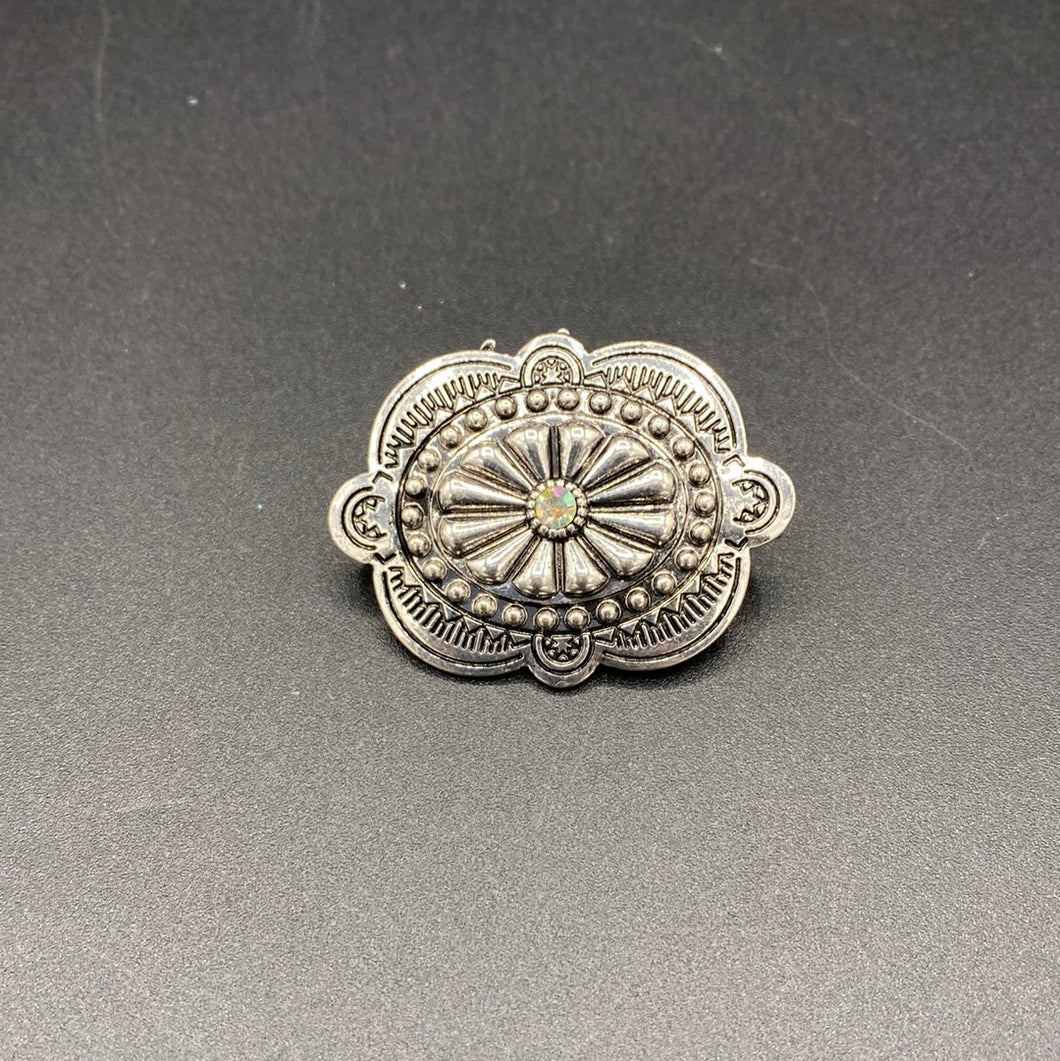 #B16HP Silver Concho Inspired Hat Pin