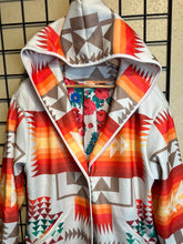 Load image into Gallery viewer, White Southwestern Design Hooded Coat
