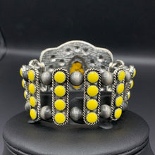 Load image into Gallery viewer, #759B Yellow Cluster Inspired Stretch Bracelet
