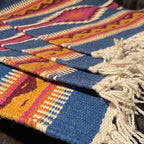 Blue/Pink Southwestern Woven Placemat Set