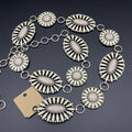 White Cluster and Floral Cluster Inspired Concho Belt