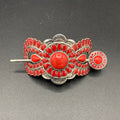 Coral Inspired Stone Floral Cluster Tsiiyeel Hair Pin