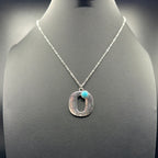 Turquoise Inspired Stamped Letter Necklace