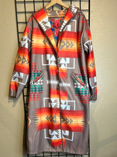 Load image into Gallery viewer, Brown Southwestern Hooded Coat
