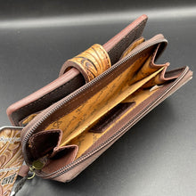 Load image into Gallery viewer, Leaf Tooled Leather Wallet
