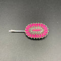 #402H Pink Stone Needlepoint Cluster Hair Pin
