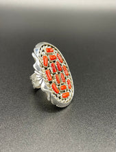 Load image into Gallery viewer, Coral Cluster Sterling Silver Ring
