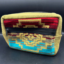 Load image into Gallery viewer, LP13 Tan/Turquoise Southwestern Large Pouch

