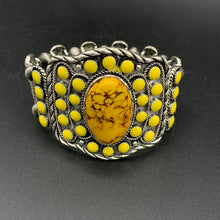 Load image into Gallery viewer, #759B Yellow Cluster Inspired Stretch Bracelet

