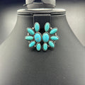 Turquoise Inspired Half Cluster Post Earrings