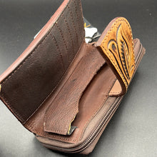 Load image into Gallery viewer, Leaf Tooled Leather Wallet
