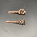 Turquoise Coppertone 2PC Hair Pin Set
