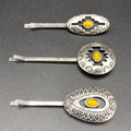 Yellow Stone Step 3PC Hair Pin Set