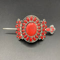 Coral Inspired Large Stone Cluster Tsiiyeel Hair Pin