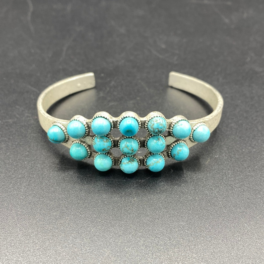 #510B Turquoise Inspired Cuff Bracelet