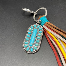 Load image into Gallery viewer, B851KC Turquoise Inspired Cluster Key Chain
