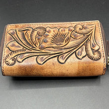 Load image into Gallery viewer, Leaf Tooled Leather Wallet
