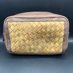 AD-153 Leather Weave Toiletry Bag