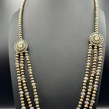 Load image into Gallery viewer, Gold Rhinestone Layer Pearl Necklace
