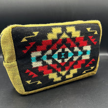 Load image into Gallery viewer, LP11 Tan/Black Turquoise Southwestern Large Pouch
