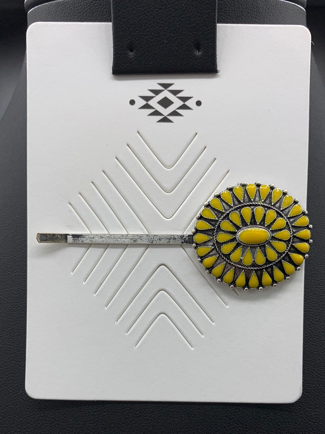 #778H Yellow Cluster Inspired Hair Pin