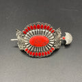 Coral Inspired Silver Stamp Tsiiyeel Hair Pin
