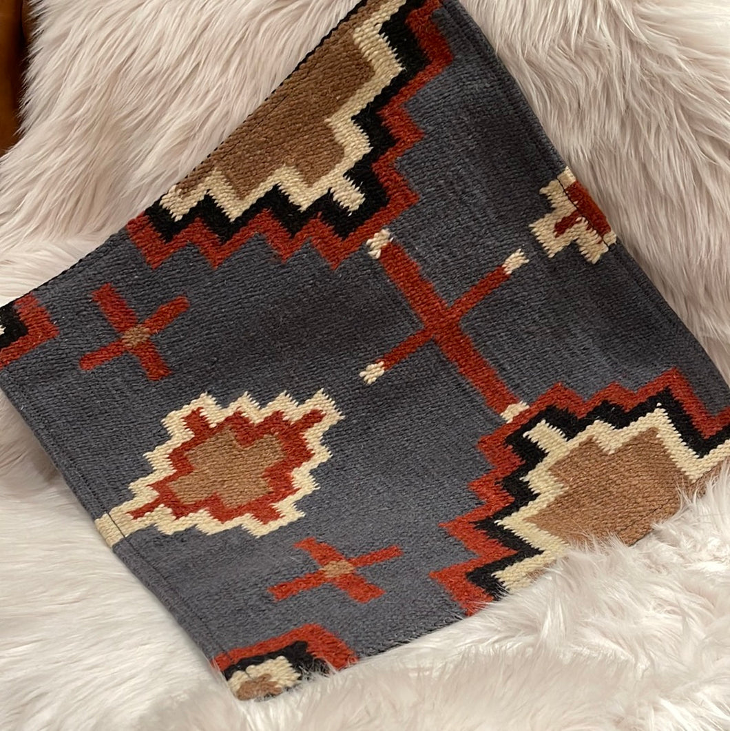 Pillow #6 Grey Southwestern Woven Pillow Cover