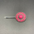 #395H Pink Floral Cluster Hair Pin