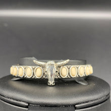 Load image into Gallery viewer, #772B White Stone Steer Cuff Bracelet
