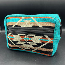 Load image into Gallery viewer, LP1 Turquoise/Black Southwestern Large Pouch

