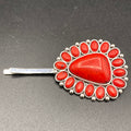 #417H Coral Inspired Stone Cluster Hair Pin